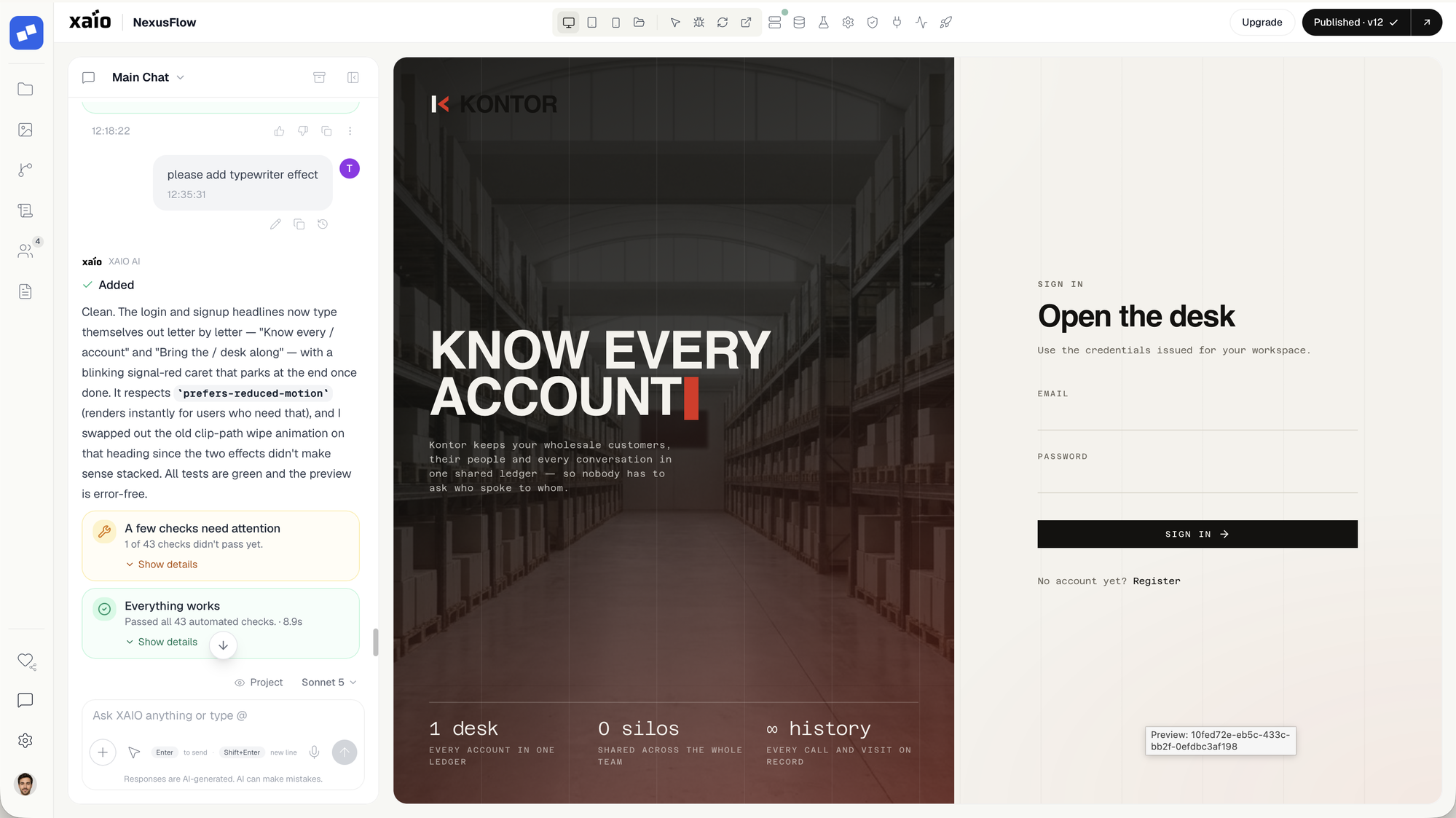 Airbuild — chat with quality checks